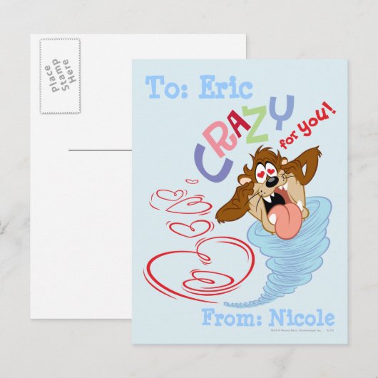 タズ大好き! ポストカード (正面/裏面)