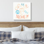 タズ™ |仲良くやっていけない?! キャンバスプリント (インサイチュ (寝室))