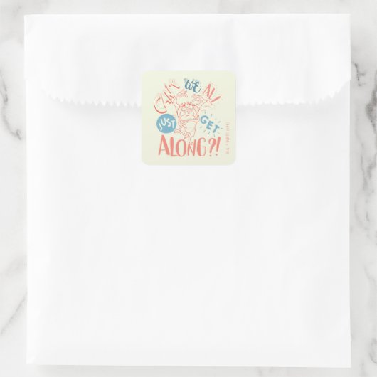 タズ™ |仲良くやっていけない?! スクエアシール (バッグ)