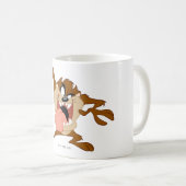 タズ™ 舌を突き出して コーヒーマグカップ (正面右)