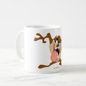 タズ™ 舌を突き出して コーヒーマグカップ (正面左)