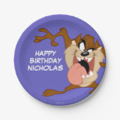 タズ™ 舌を突き出して ペーパープレート (正面)