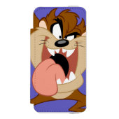 タズ™ 舌を突き出して INCIPIO iPhoneウォレットケース (フォリオ 正面)