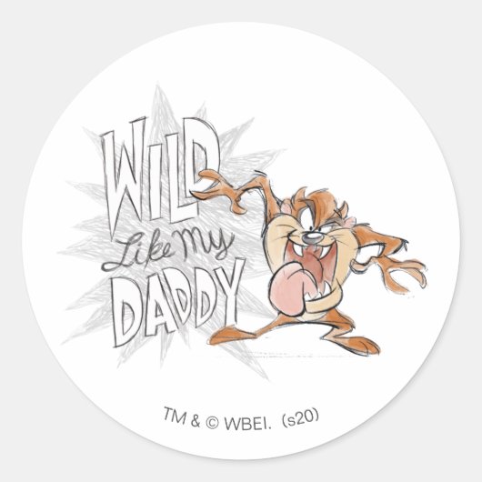 タズ™ | Wild Like My Daddy ラウンドシール (正面)