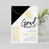 タセルスタイリッシュ |卒業 箔招待状 (立ち正面)