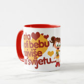 タタのvoliのbebuのnajvise naのsvijetu マグカップ (正面左)