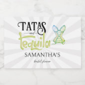 タタス&テキーラモダンブライダルシャワーフェスタパーティー スパークリングワインラベル (シングルラベル)