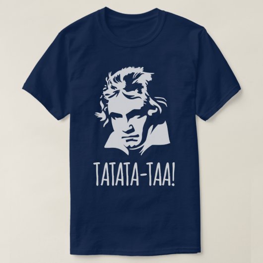 タタタタおもしろいア・ルートヴィヒ・ヴァン・ベートーヴェン交響曲第5番 Tシャツ (デザイン正面)