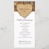 タタタ素朴ーハートウッド結婚式 プログラム (裏面)