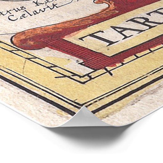 タタリーアンティーク中央・北アジアの地図 ポスター (角)