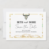 タタンカビソンイエローストーン牧場Save the Date Invi 招待状 (正面)