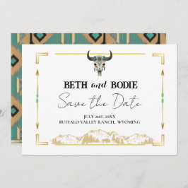 タタンカビソンイエローストーン牧場Save the Date Invi 招待状