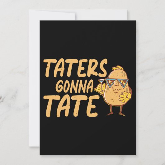 タターズポテト野菜食品ユーモアことわざ 招待状 (裏面)