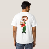 タタ・ヴォリ・ベブ (パパはベビーが大好き) 白 Tシャツ (裏面フル)