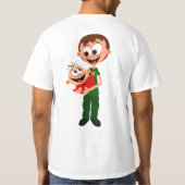 タタVoli Bebu (お父さんベビーを愛します)ベラは(白い) Tシャツ (裏面)