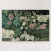 タチアオイのバラの花 ジグソーパズル (横)