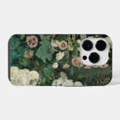 タチアオイのバラの花 iPhoneケース (裏面横)