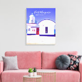 タッキングポイントライトハウスポートマコーリーオーストラリア キャンバスプリント (インサイチュ (リビング))