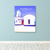 タッキングポイントライトハウスポートマコーリーオーストラリア キャンバスプリント (インサイチュ (ウッドフロア))