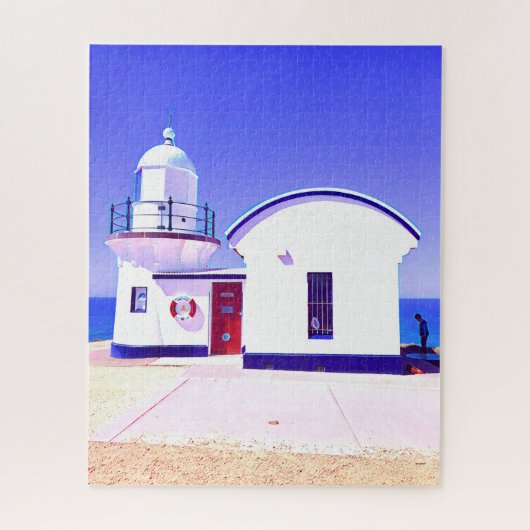 タッキングポイントライトハウスポートマコーリーオーストラリア ジグソーパズル (縦)