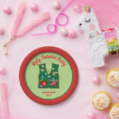 タッキーなクリスマスライト醜いセーターパーティー ペーパープレート (パーティー)