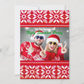 タッキーなクリスマス醜いセーターパーティー 招待状 (正面)