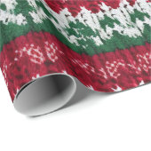 タッキーなニットの醜いクリスマスセーターデザイン ラッピングペーパー (ロールコーナー)