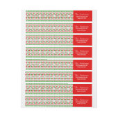 タッキーな醜いクリスマスセーターパーティー差出人住所 ラップアラウンドラベル (シート)