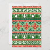 タッキーな醜いセーターのクリスマスパーティー 招待状 (裏面)