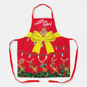 タッキークリスマスベーキングパーソナライズされたキッチン エプロン (正面)