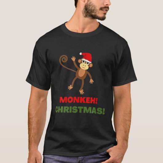 タッキーサンタモンケモンキーメリークリスマスサンタクル Tシャツ (正面)