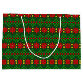 タッキーセータースタイルクリスマスポインセティアス ラージペーパーバッグ (裏面)