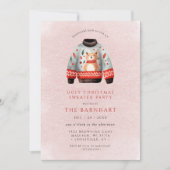 タックおもしろいな醜いクリスマスセーターパーティー 招待状 (正面)