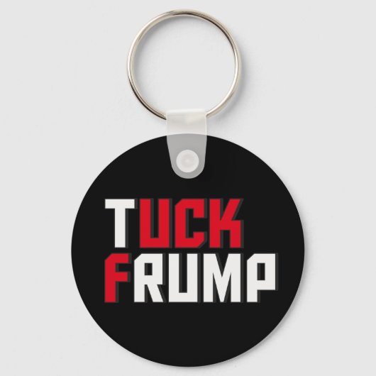 タックのFrumpのおもしろいな反ドナルド・トランプの言葉遊び キーホルダー (正面)