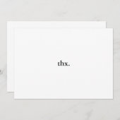 タックスおもしろいミニマルサンキューカード サンキューカード (正面/裏面)