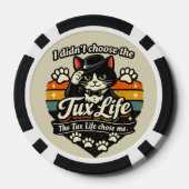 タックスライフに選ばれたのさ 面白いネコ ポーカーチップ (裏面)