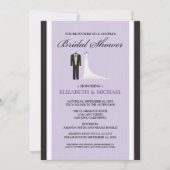 タックス&ガウンのカップルのブライダルシャワーの招待 招待状 (正面)