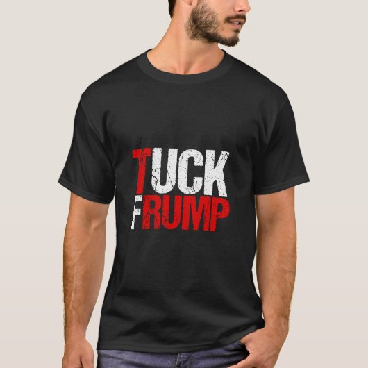 タックフランプおもしろいアンチトランプ Tシャツ (正面)