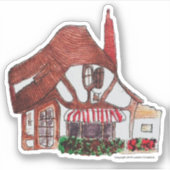 タックボックスコテージ3x3カスタムカットビニールシール シール (正面)