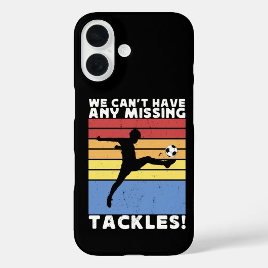 タックルを逃すな サッカー選手 Case-Mate iPhoneケース (裏面)
