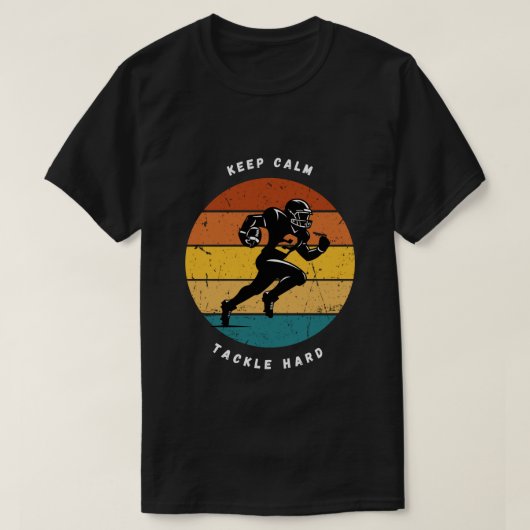 タックルハード!落ち着いてサッカーTシャツ Tシャツ (デザイン正面)