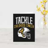 タックル小児癌ヘルメットリボン認識度Su カード (黄色い花)