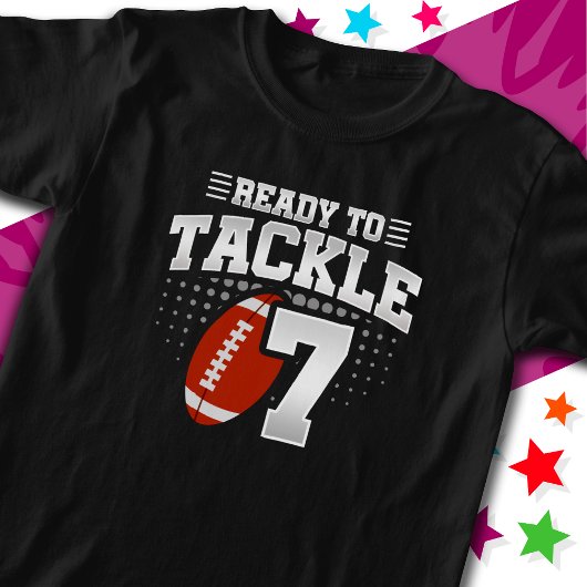 タックル7サッカーパーティー第7誕生日 Tシャツ
