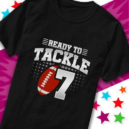 タックル7サッカーパーティー第7誕生日 Tシャツ