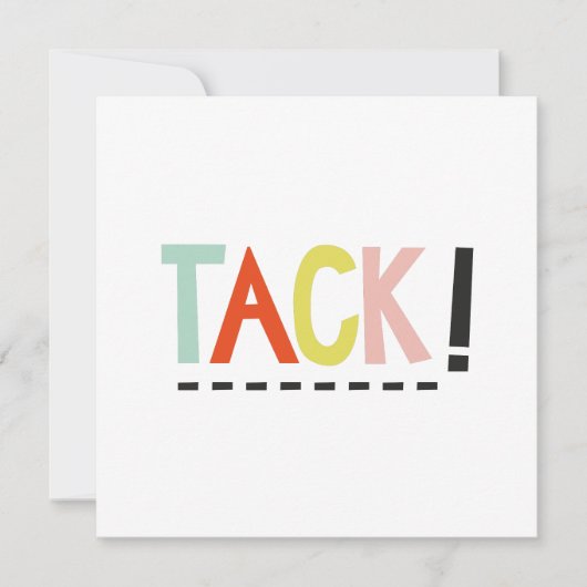 タック！カラーフラットグリーティングカード カード (正面)
