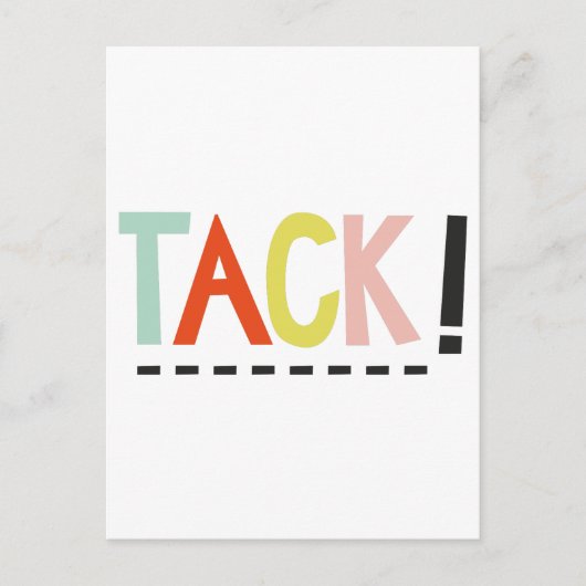 タック！垂直カードの色 ポストカード (正面)