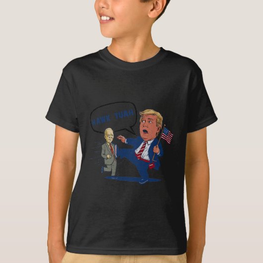 タッシュ大統領の物候補パロディ・トランプ Tシャツ (正面)