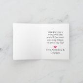 タッシーかわいらしル甘い女の子カスタムの写真誕生日 カード (内部)