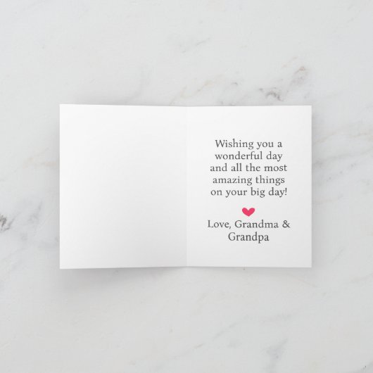 タッシーかわいらしル甘い女の子カスタムの写真誕生日 カード (内部)