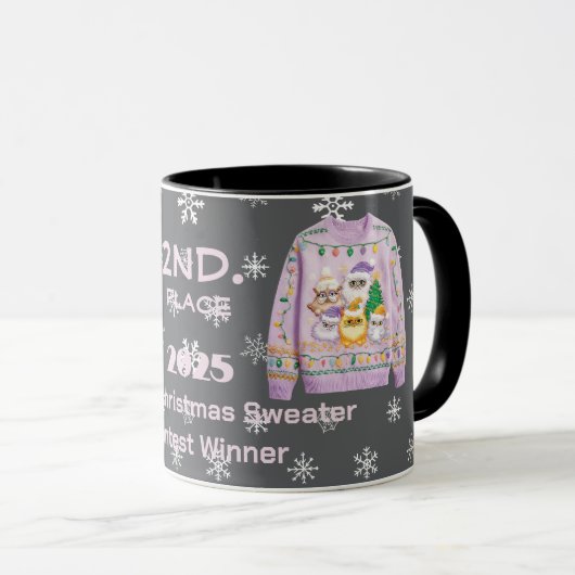 タッシー クリスマスセーター 2位 コンテスト優勝 マグカップ (正面右)